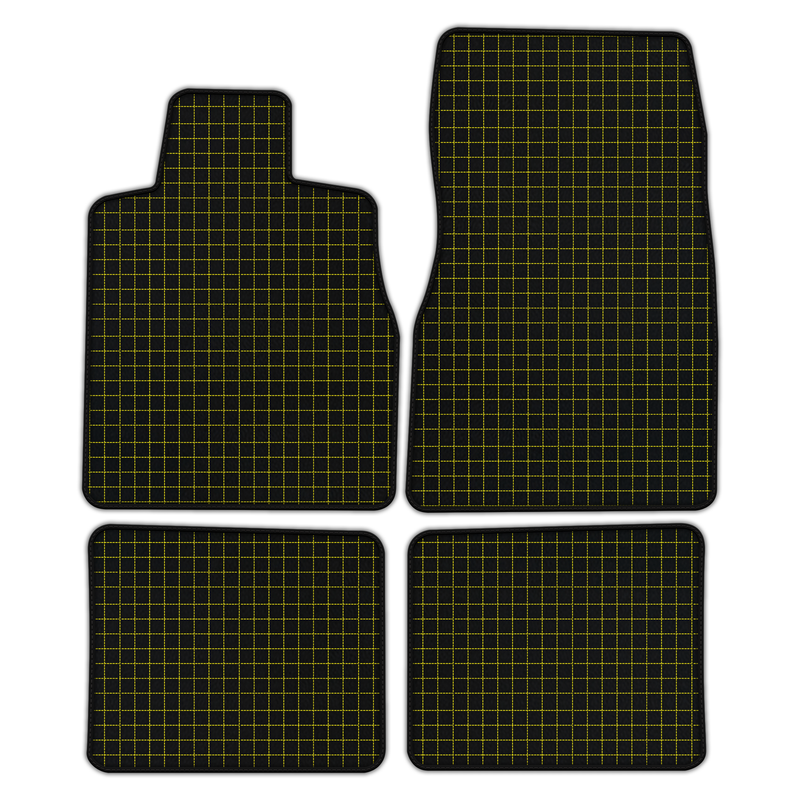 Customizable Leather Floor Mats with Square Pattern for Fisker Karma (2011-2012)