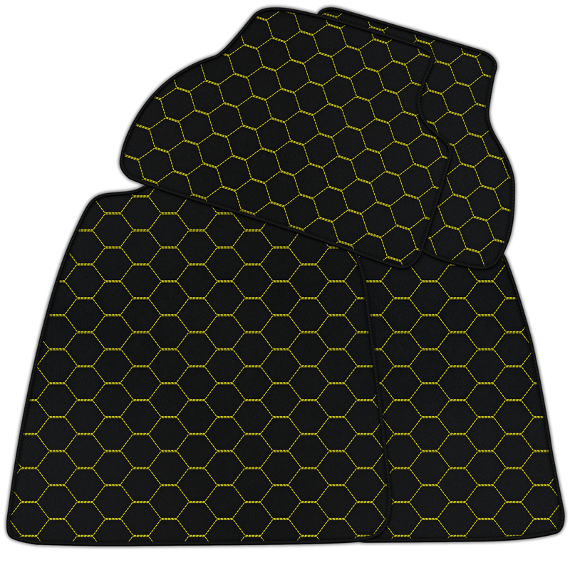 Customizable Leather Floor Mats with Symmetrical Hex Pattern for Audi RS 5 B9 2-Door Coupe (2017-2024)