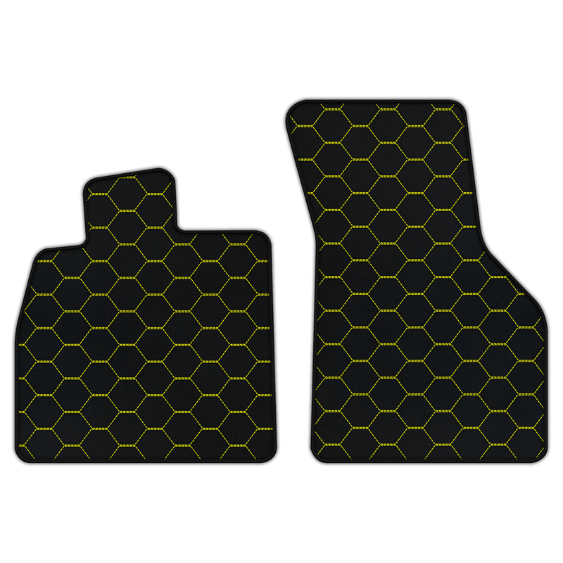 Customizable Leather Floor Mats with Symmetrical Hex Pattern for Audi TT MK3 Coupe (2014-2019)