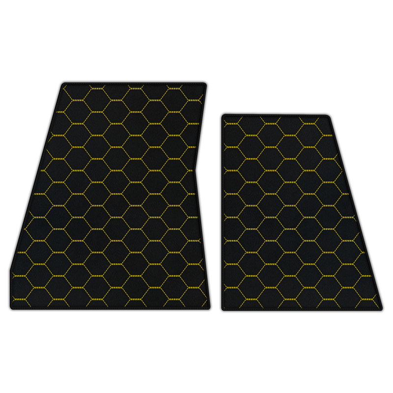 Customizable Leather Floor Mats with Symmetrical Hex Pattern for Ferrari F80 (2025–2026)