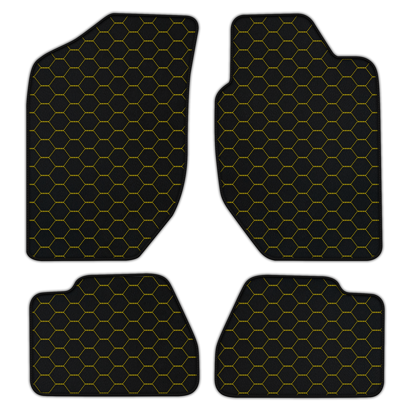 Customizable Leather Floor Mats with Single Diamond Pattern for Land Rover Freelander (1997-2003) Automatic/Manual