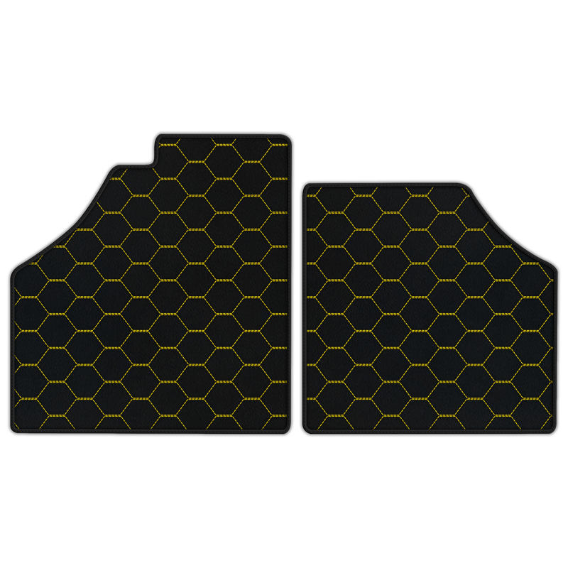 Customizable Leather Floor Mats with Symmetrical Hex Pattern for Ferrari Enzo (2002-2004)