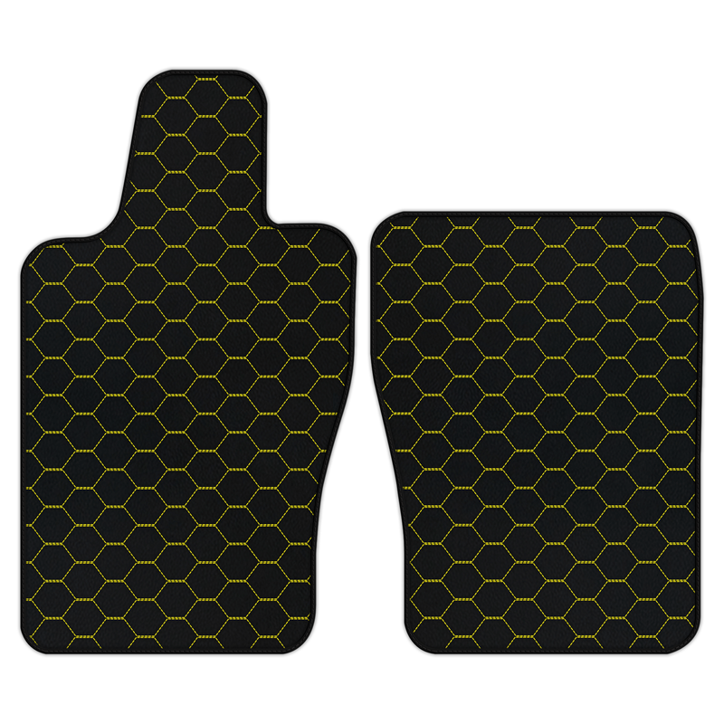 Customizable Leather Floor Mats with Symmetrical Hex Pattern for Aston Martin DB12 Volante (2023-2026) Convertible
