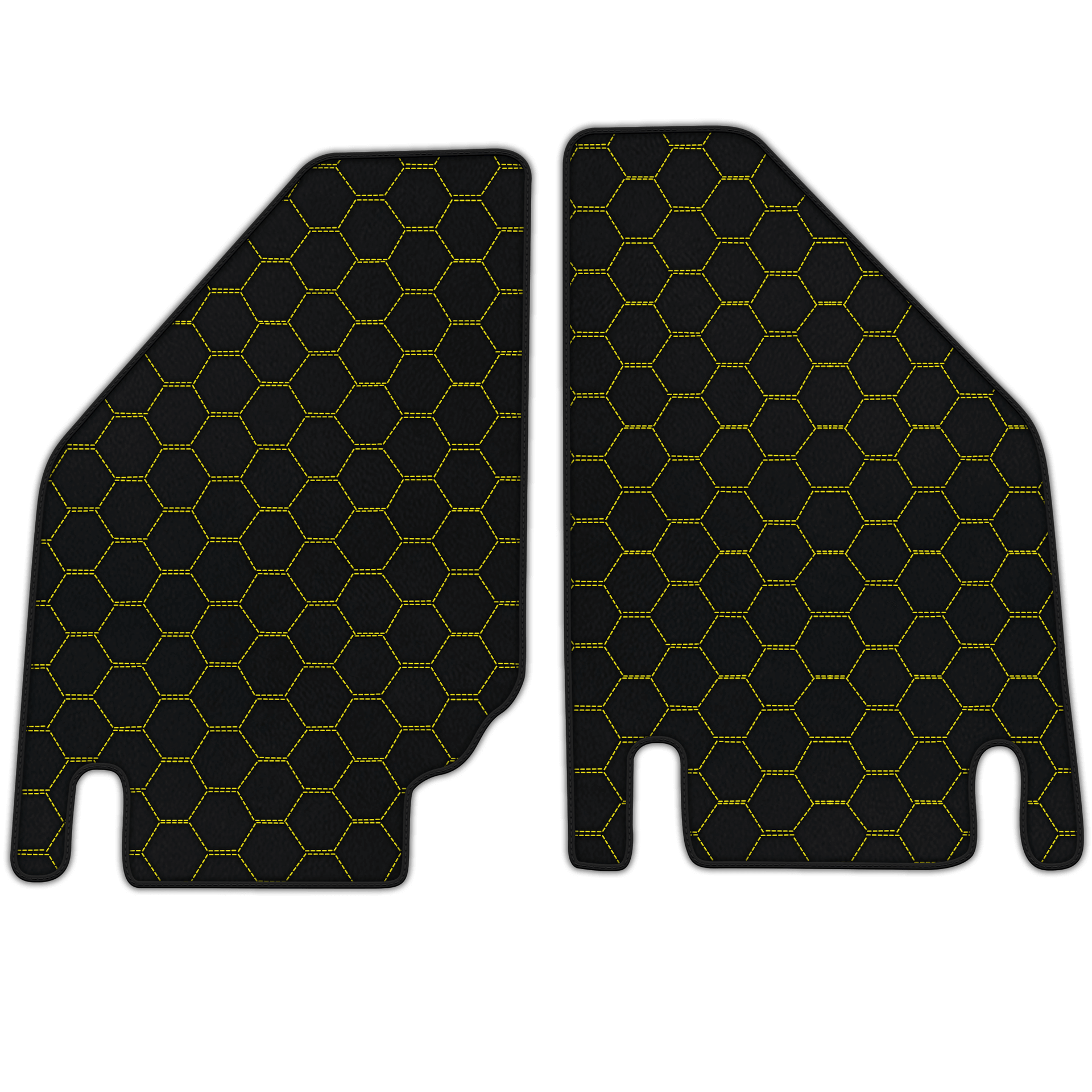 Customizable Leather Floor Mats with Symmetrical Hex Pattern for Lamborghini Countach (1974–1990)