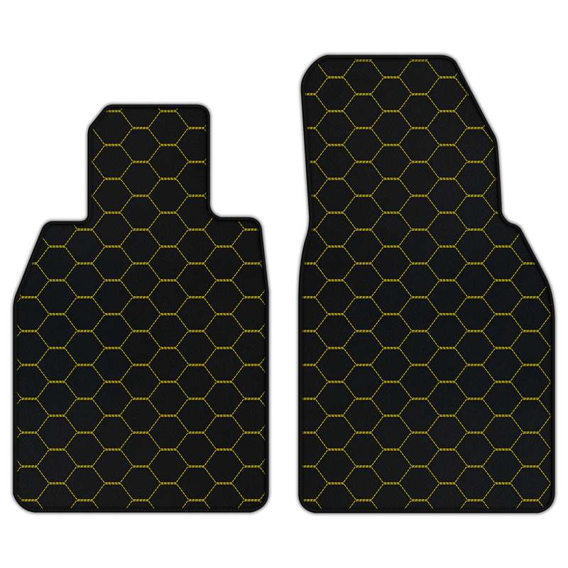 Customizable Leather Floor Mats with Symmetrical Hex Pattern for Porsche 911 GT3 (992) 2021–2026