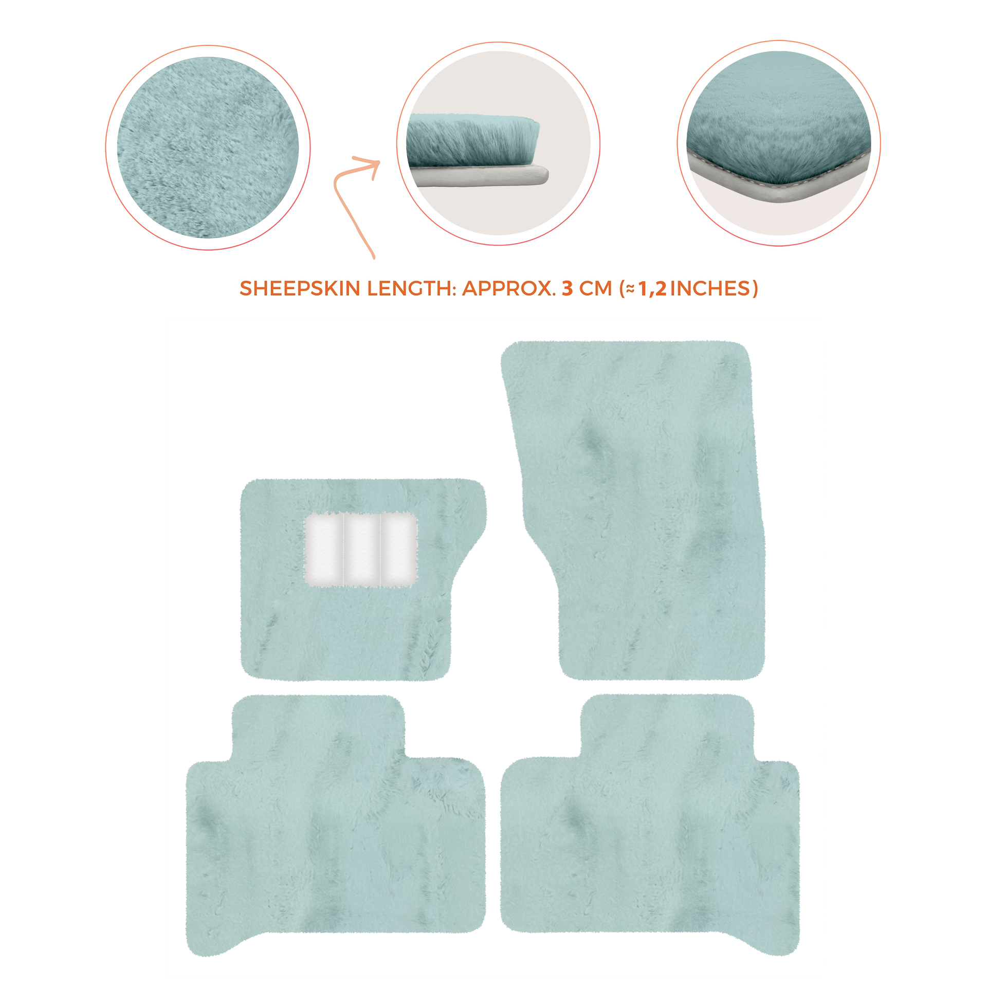 Luxury Sheepskin Floor Mats for Range Rover Velar (2017-2024)