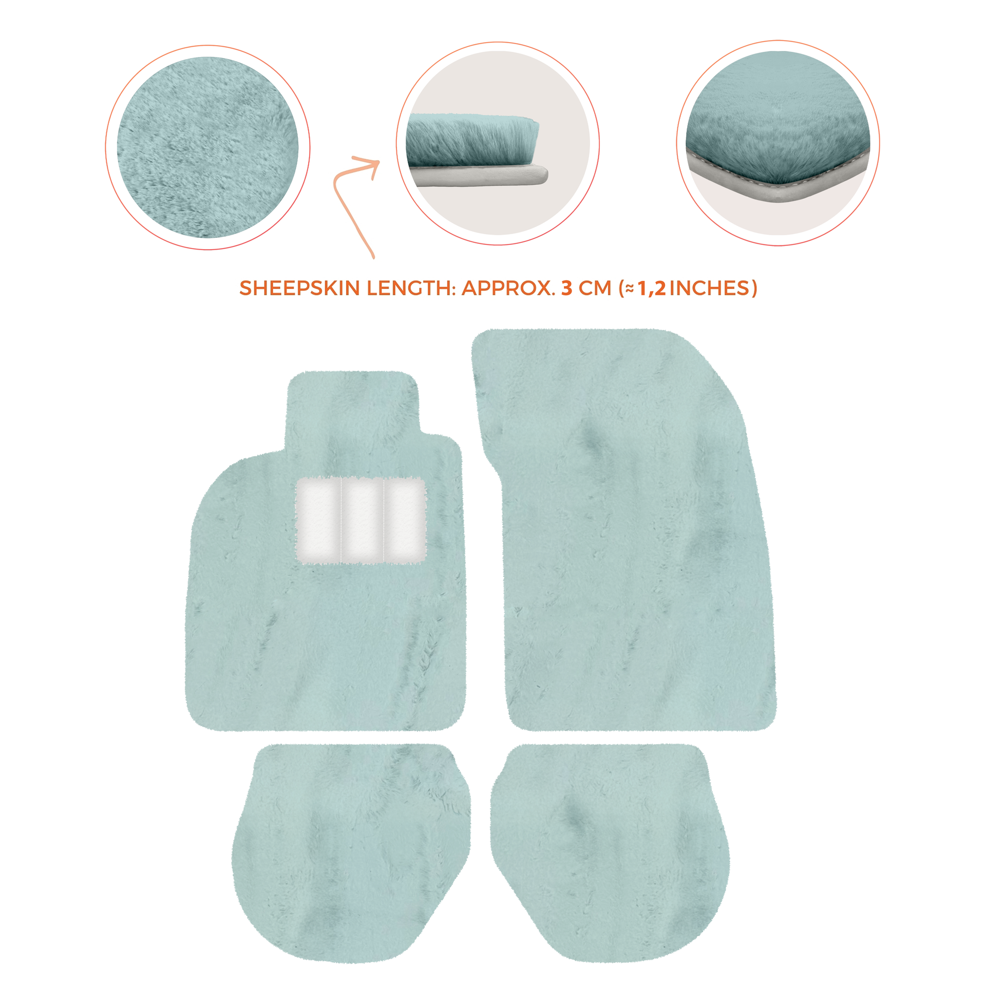 Customizable Leather Floor Mats with Triangle Pattern for Porsche 911 - 993 (1994-1998) - AutoWin