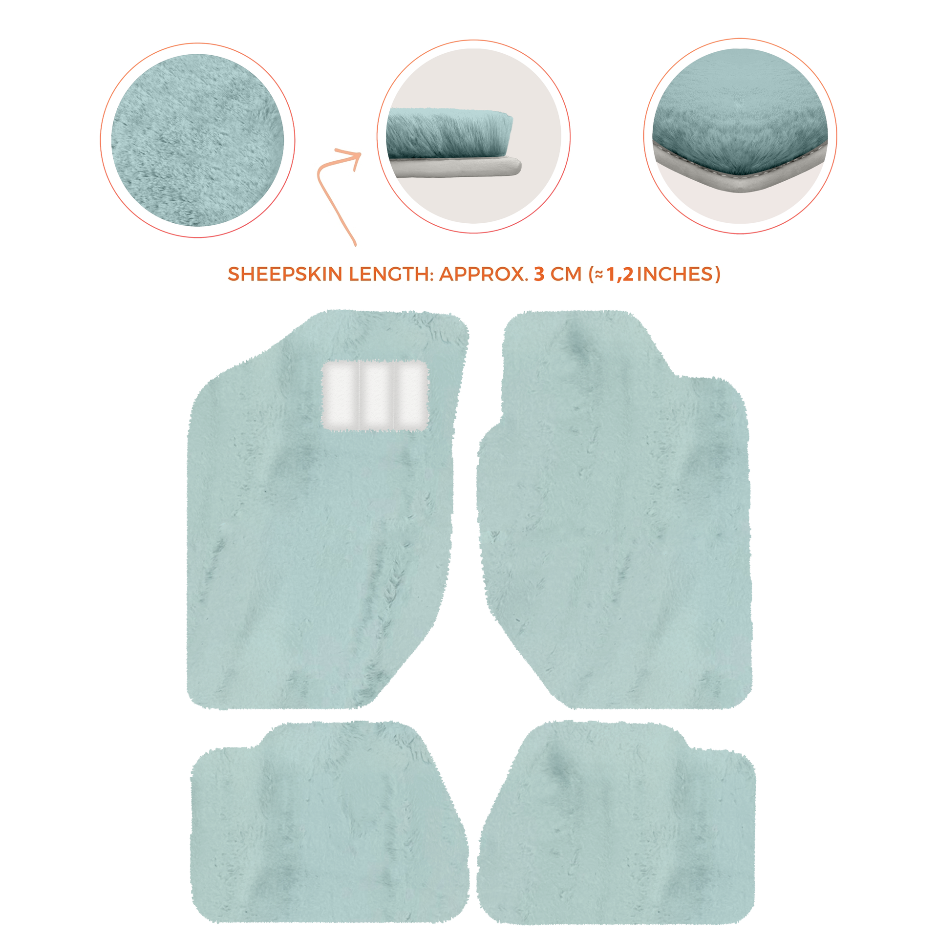 Luxury Sheepskin Floor Mats for Land Rover Discovery Sport (2015-2019)