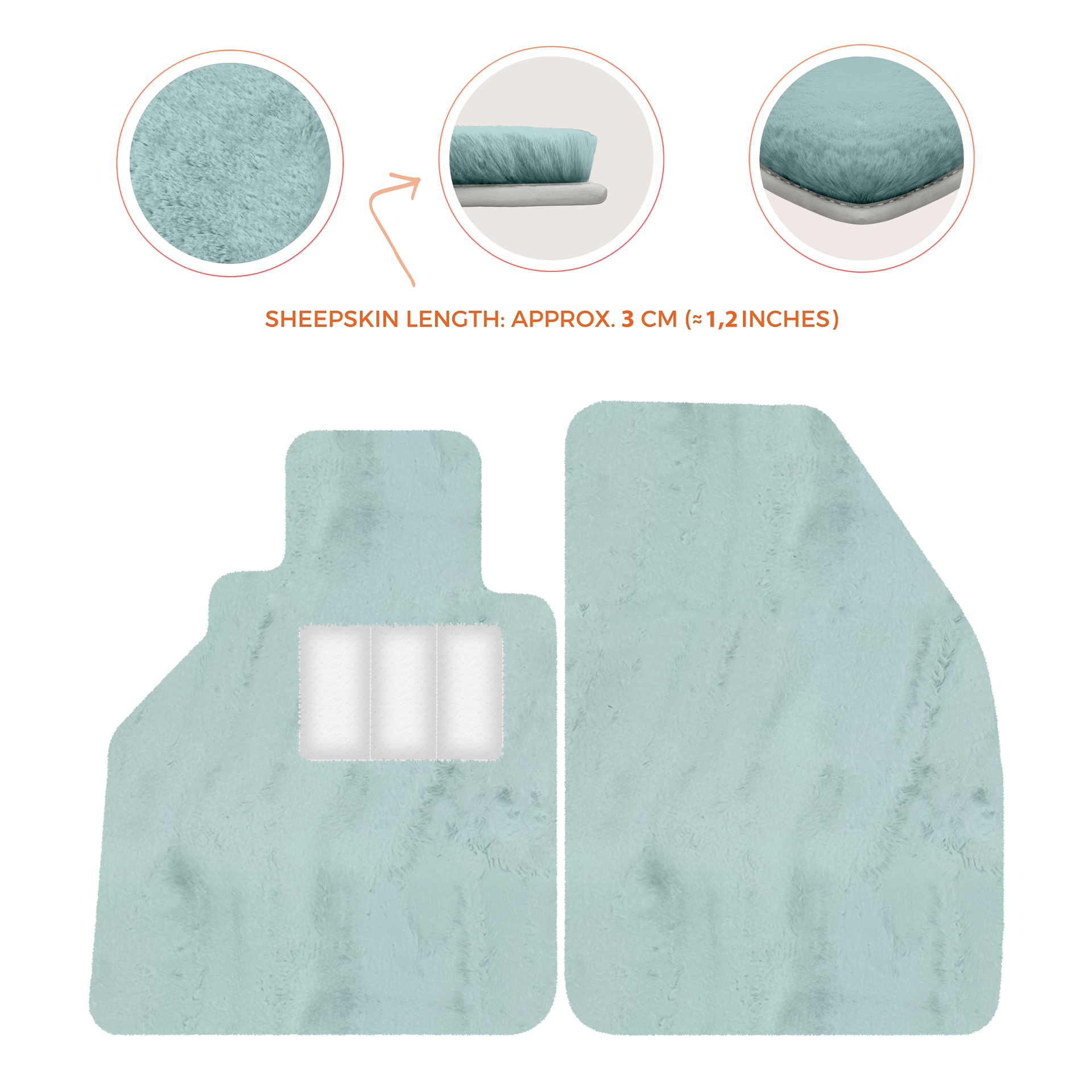 Premium Sheepskin Floor Mats for Porsche 986 Boxster (1996-2004)