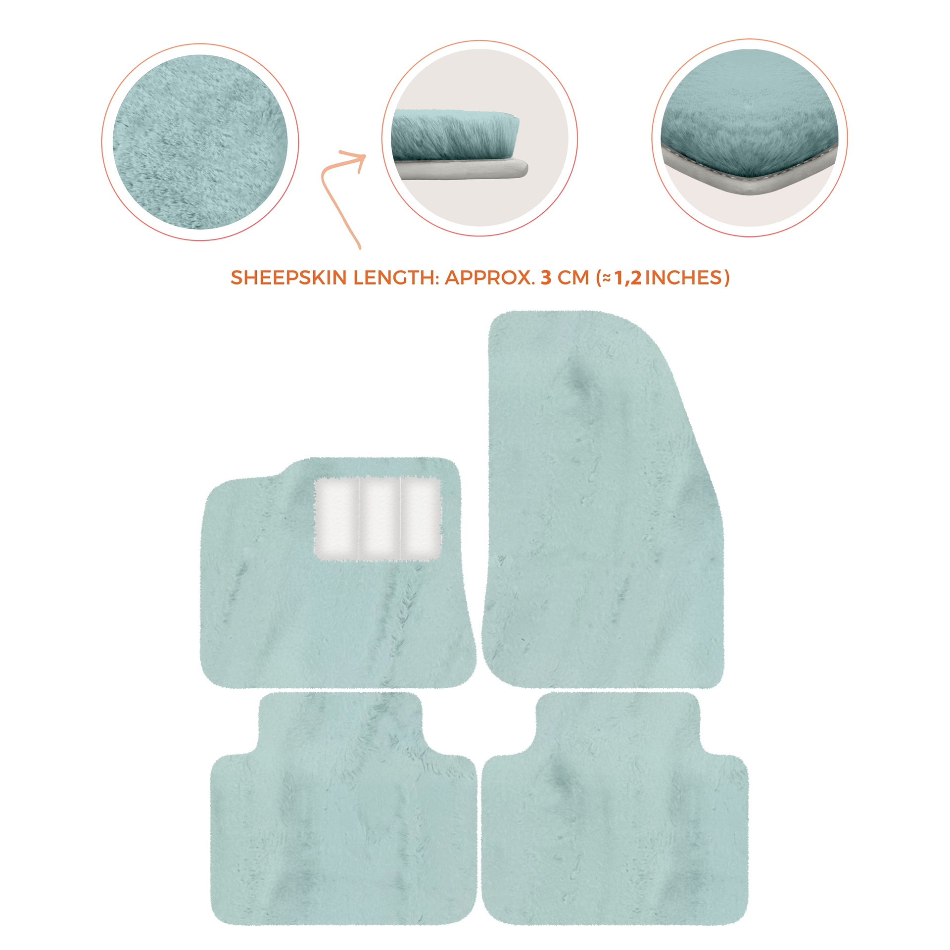 Premium Sheepskin Floor Mats for Porsche 987 Boxster (2005-2012)