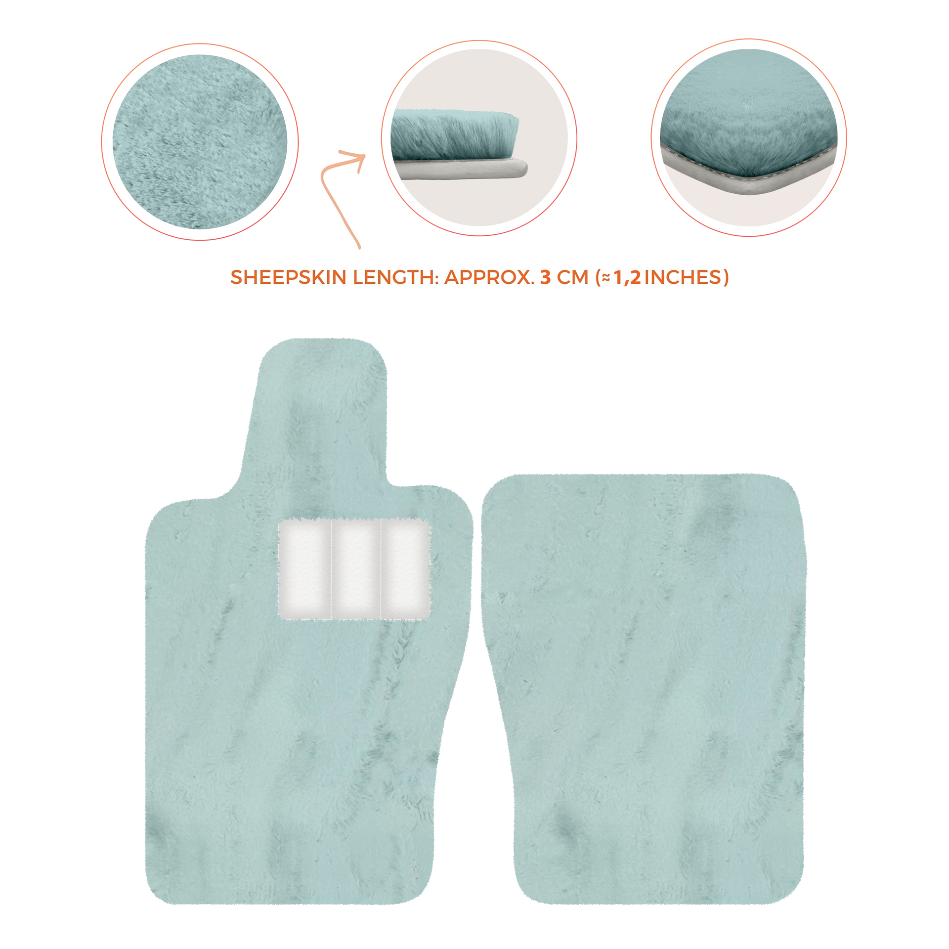 Premium Sheepskin Floor Mats for Aston Martin V8 Vantage (2019-2025)