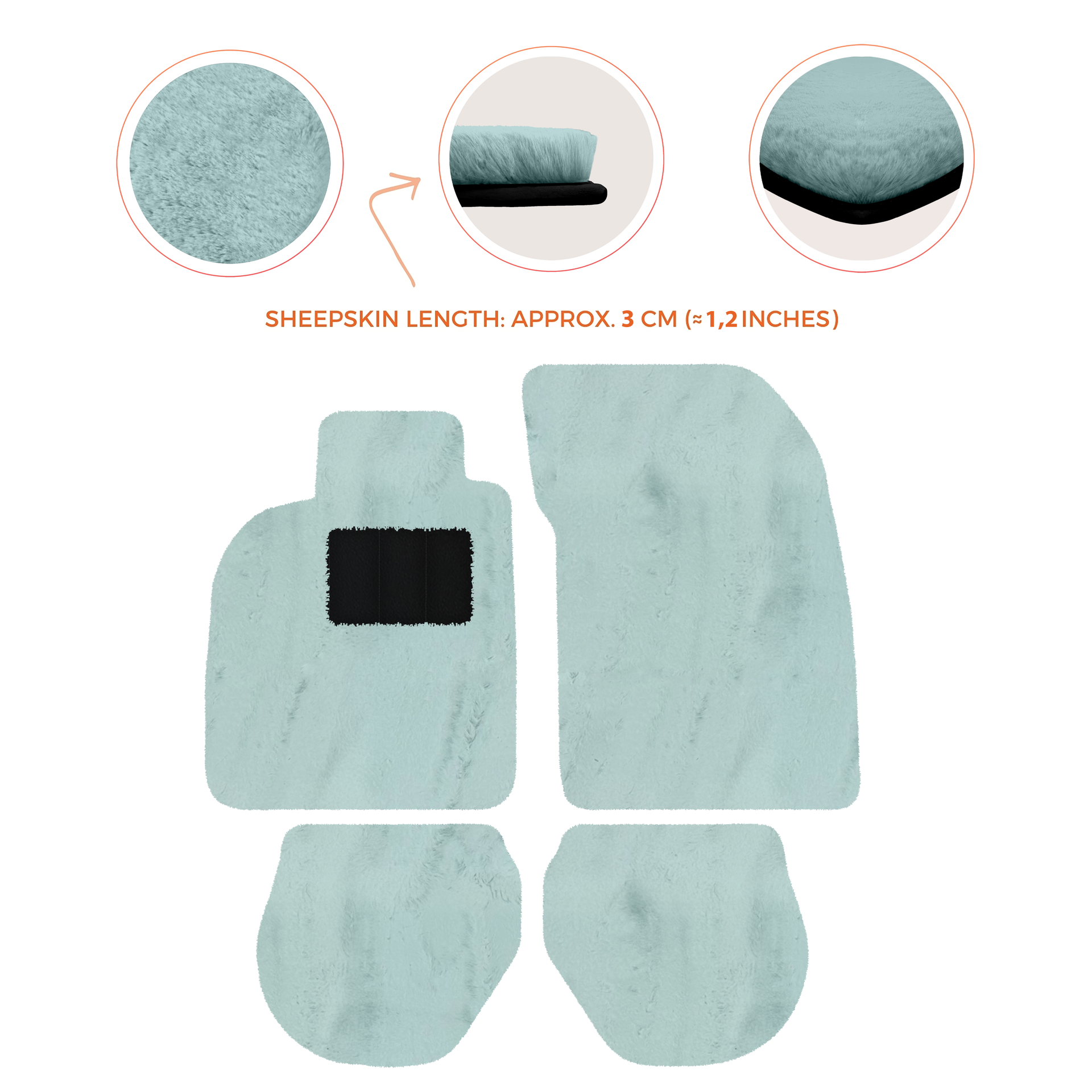 Customizable Leather Floor Mats with Triangle Pattern for Porsche 911 - 993 (1994-1998) - AutoWin