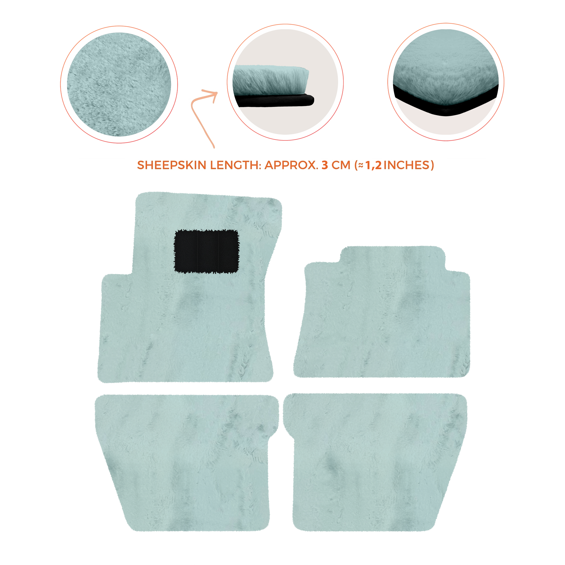 Premium Sheepskin Floor Mats for Bentley Flying Spur (2019-2023)