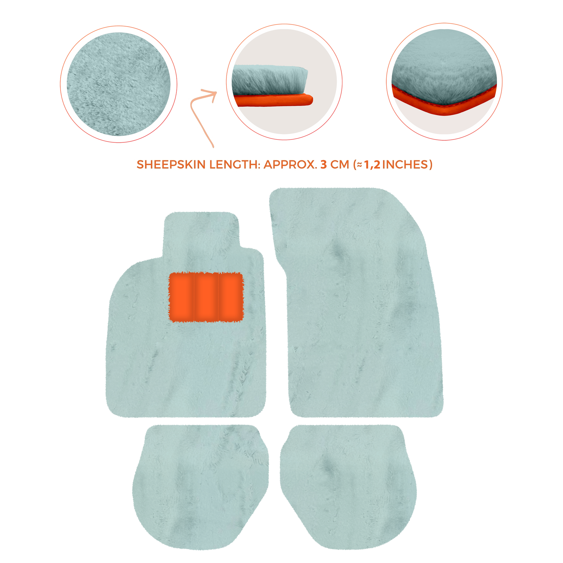 Customizable Leather Floor Mats with Triangle Pattern for Porsche 911 - 993 (1994-1998) - AutoWin