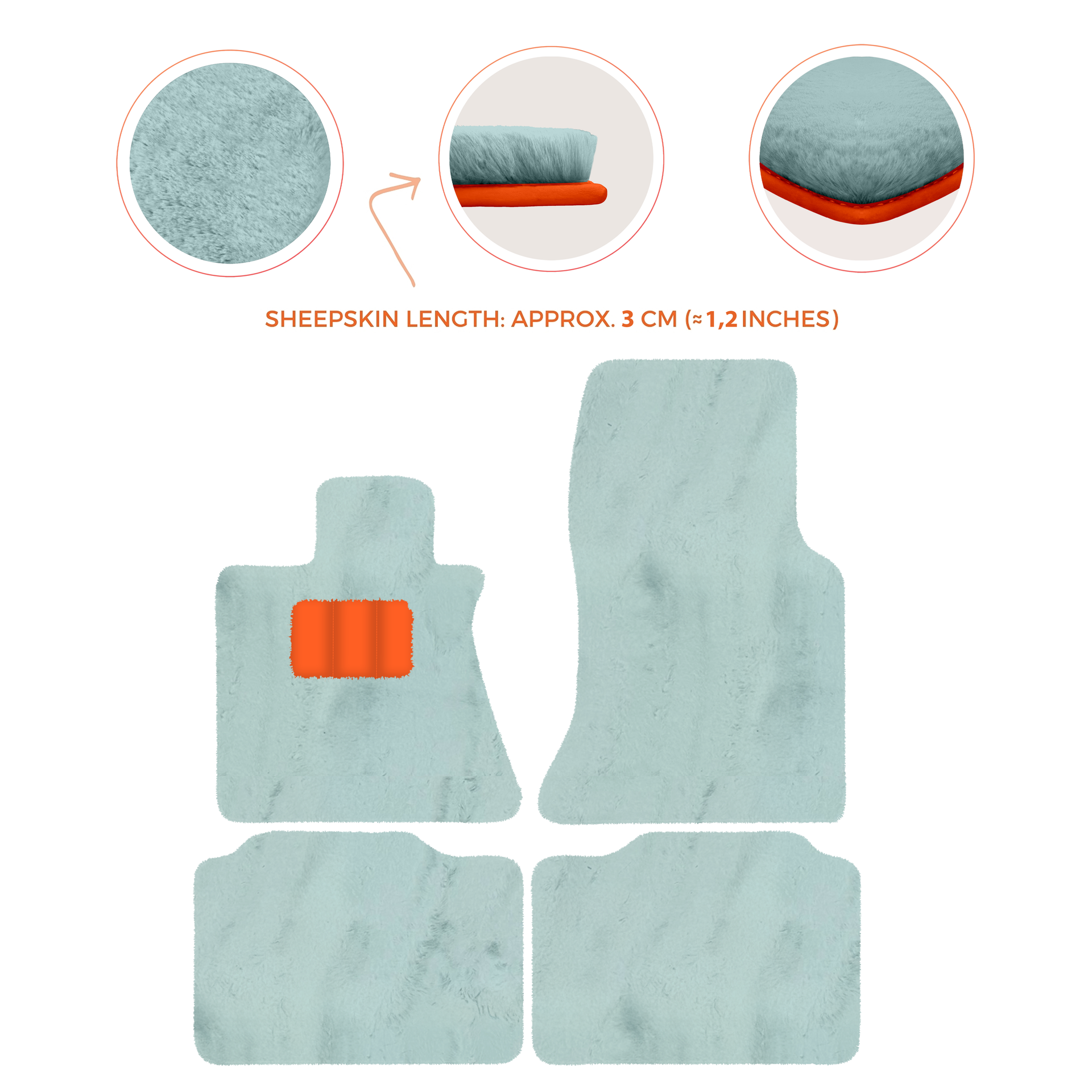 Premium Sheepskin Floor Mats for Rolls-Royce Phantom Sedan (2003-2016)