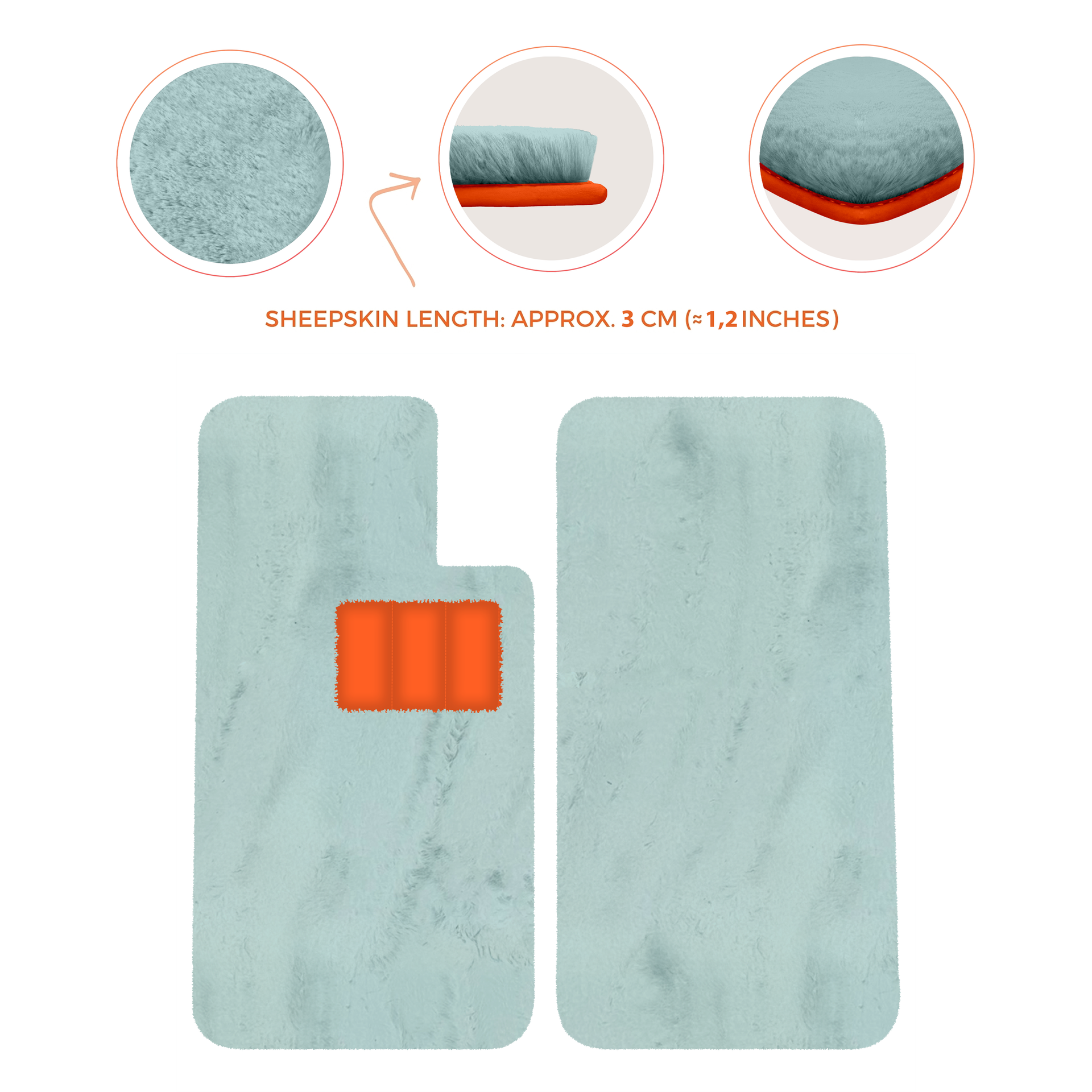 Premium Sheepskin Floor Mats for Aston Martin V8 Virage (1989-1995) Coupe