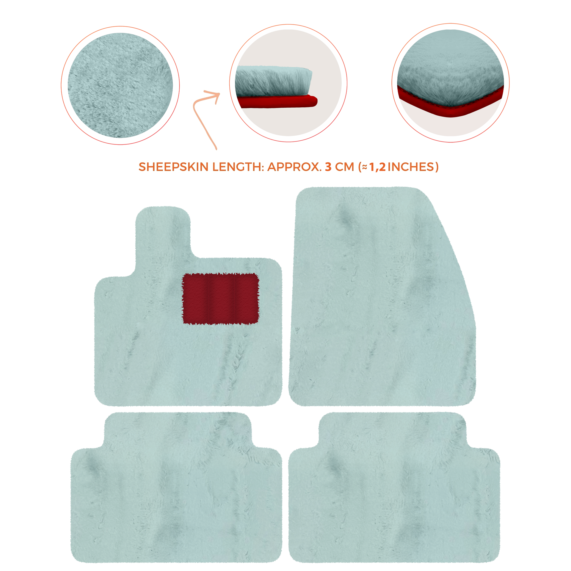 Premium Sheepskin Floor Mats for Range Rover Evoque (2016-2024)