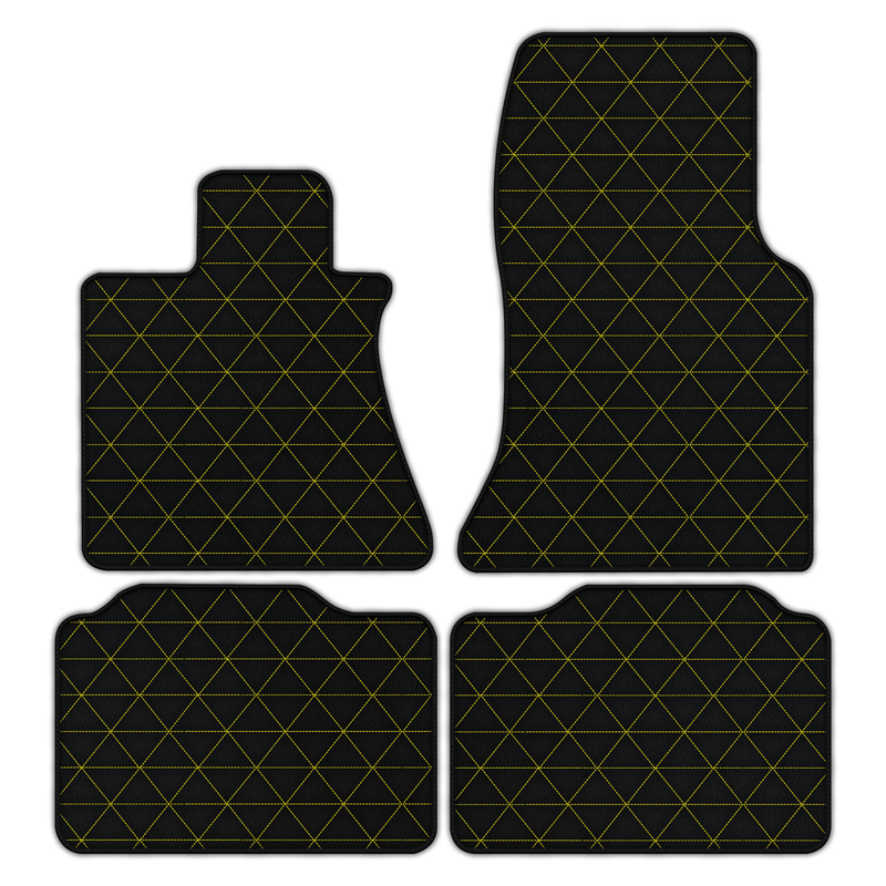 Customizable Leather Floor Mats with Triangle Pattern for Rolls Royce Phantom VIII (2017-2024)