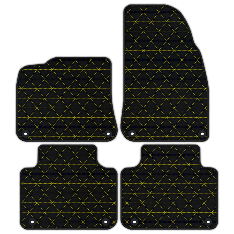 Customizable Leather Floor Mats with Triangle Pattern for Porsche Cayenne (2018-2023)