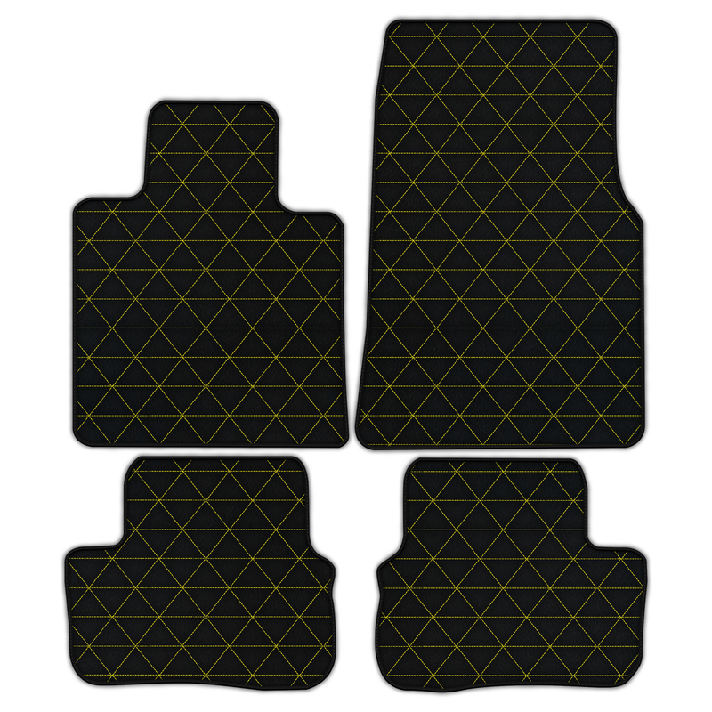 Customizable Leather Floor Mats with Triangle Pattern for Rolls Royce Spectre (2023-2024)