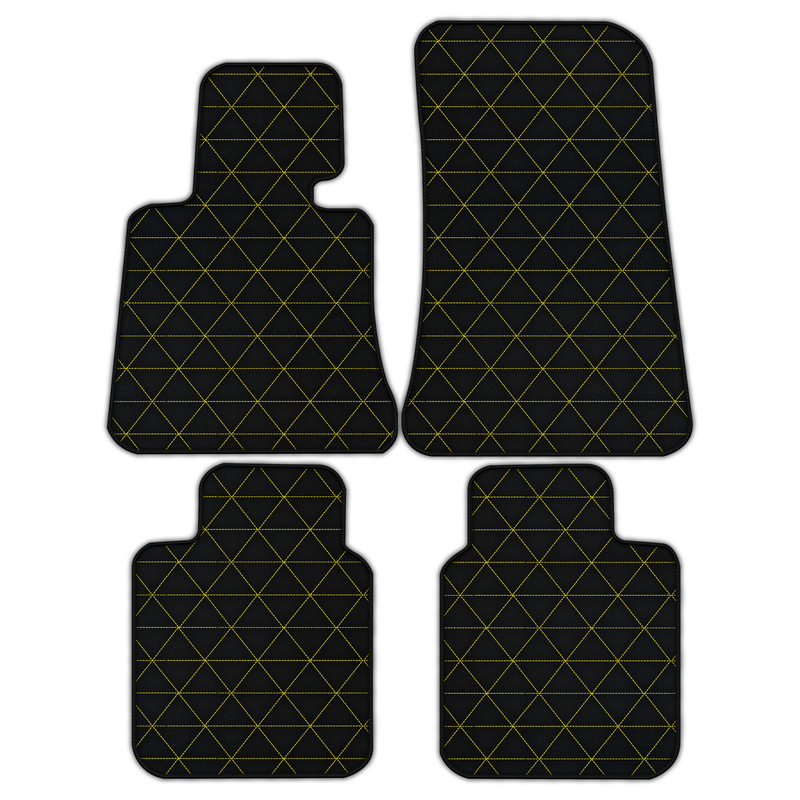 Customizable Leather Floor Mats with Triangle Pattern for Rolls Royce Phantom Drophead Coupe (2007-2016)