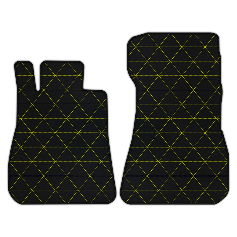 Customizable Leather Floor Mats with Triangle Pattern for Mercedes Benz AMG GT 2-Door Coupe (2014-2025)