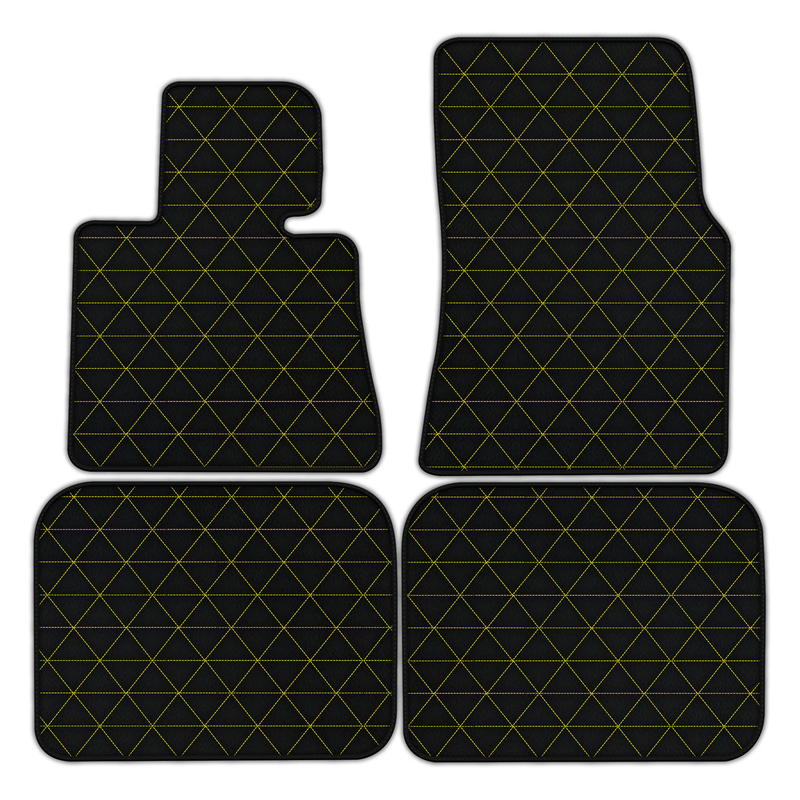 Customizable Leather Floor Mats with Triangle Pattern for Rolls Royce Phantom Sedan (2003-2016)