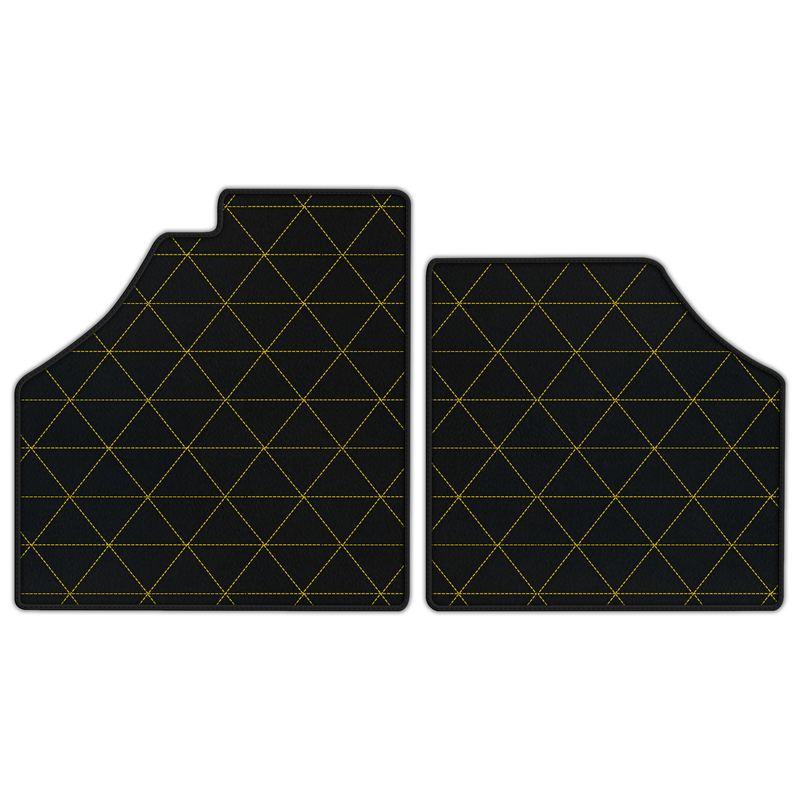 Customizable Leather Floor Mats with Triangle Pattern for Ferrari Enzo (2002-2004)