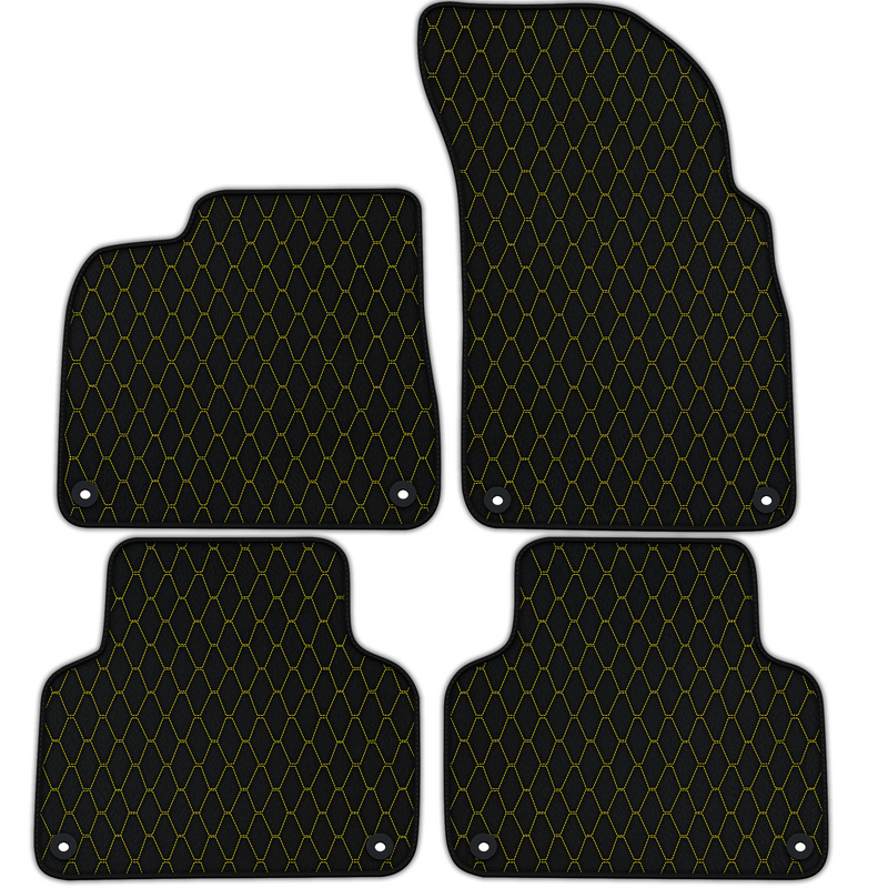 Customizable Leather Floor Mats with Vertical Hex Pattern for Lamborghini Urus (2018-2026)