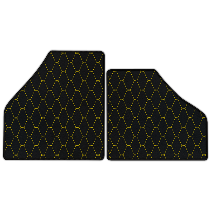 Customizable Leather Floor Mats with Vertical Hex Pattern for Ferrari F50 (1995-1997)