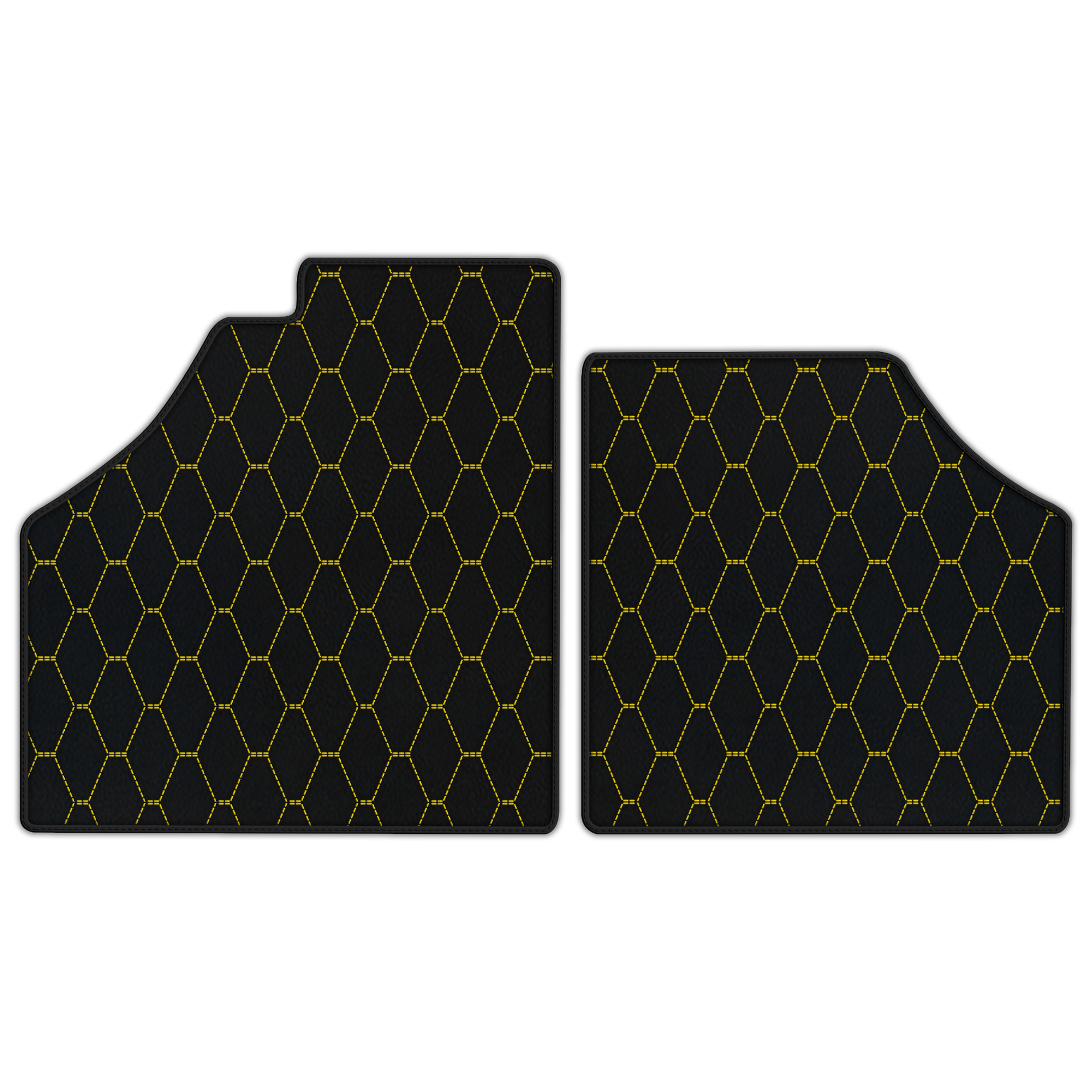 Custom Leather Triangle Pattern Mats for 2002-2004 Ferrari Enzo