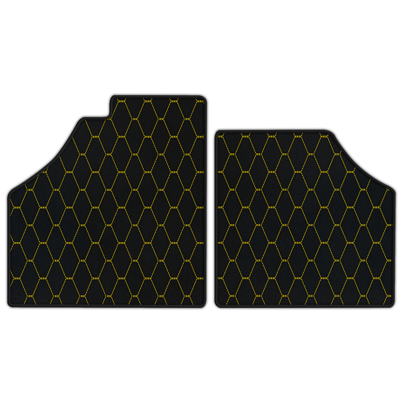 Customizable Leather Floor Mats with Vertical Hex Pattern for Ferrari Enzo (2002-2004)
