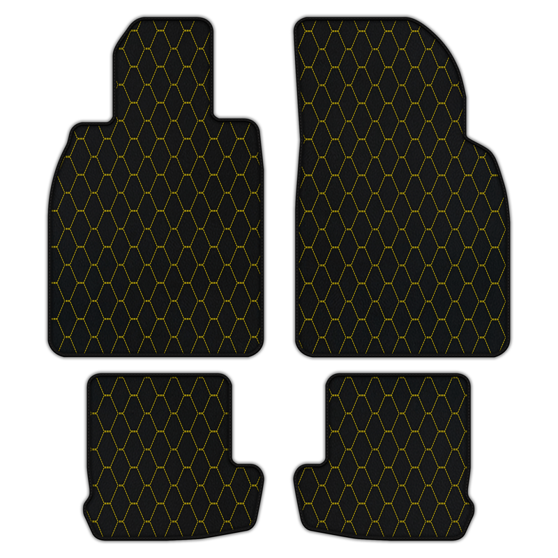 Customizable Leather Floor Mats with Vertical Hex Pattern for Porsche 911 - 991 (2012-2019)
