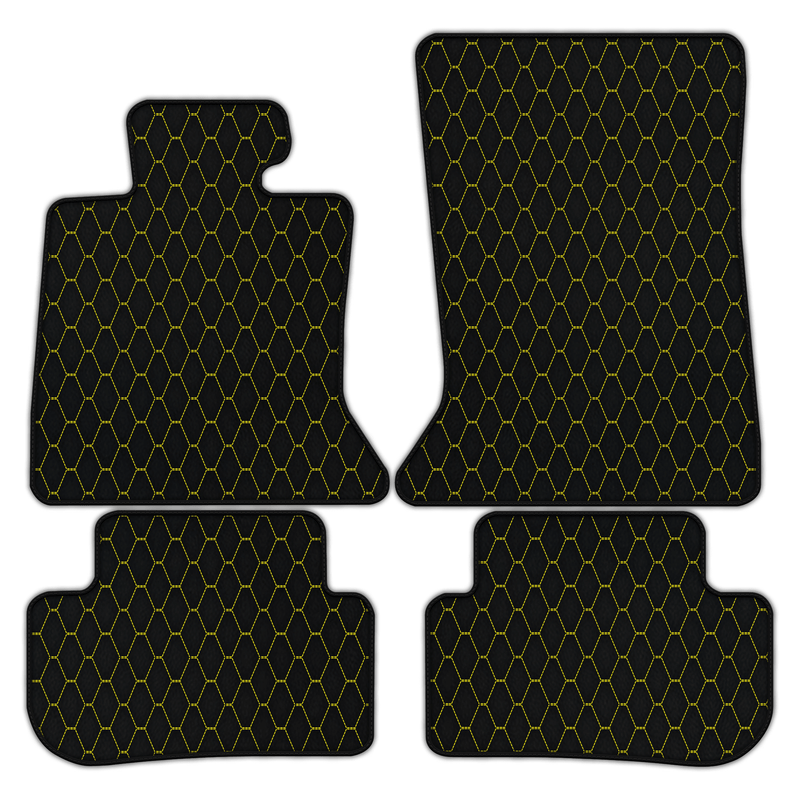 Customizable Leather Floor Mats with Vertical Hex Pattern for Rolls Royce Wraith (2013–2023)
