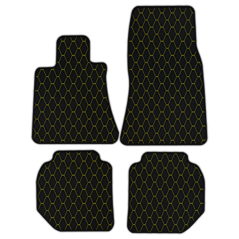 Customizable Leather Floor Mats with Vertical Hex Pattern for Rolls Royce Ghost Series II (2021–2024)
