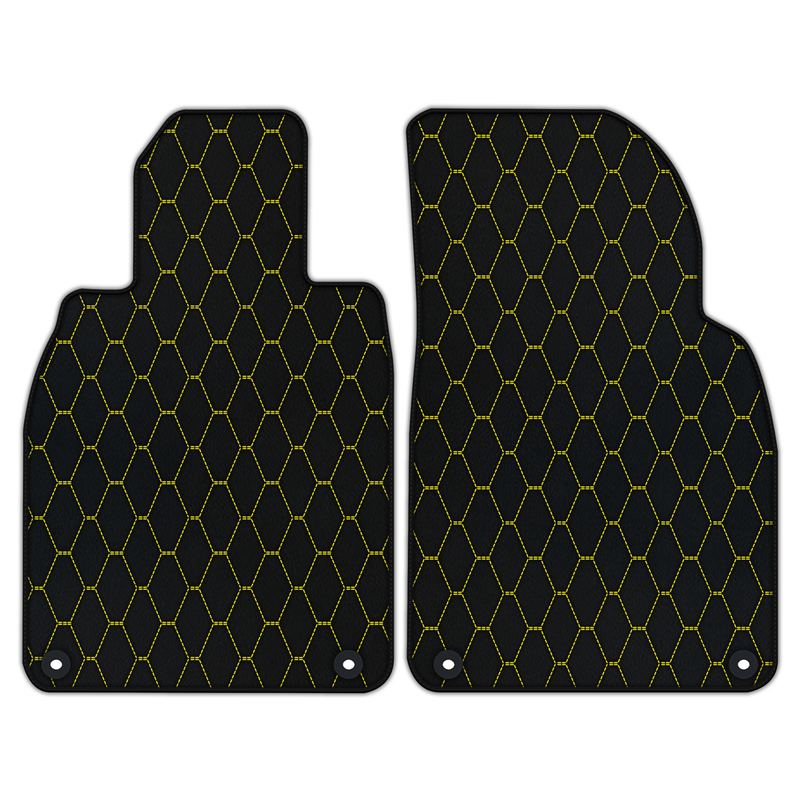 Customizable Leather Floor Mats with Vertical Hex Pattern for Porsche 981 Boxster (2013-2016)