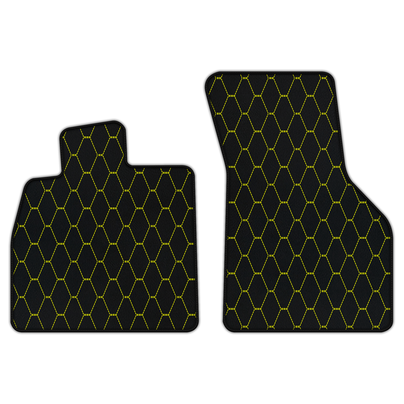 Customizable Leather Floor Mats with Vertical Hex Pattern for Audi TT MK3 Coupe (2019-2023)