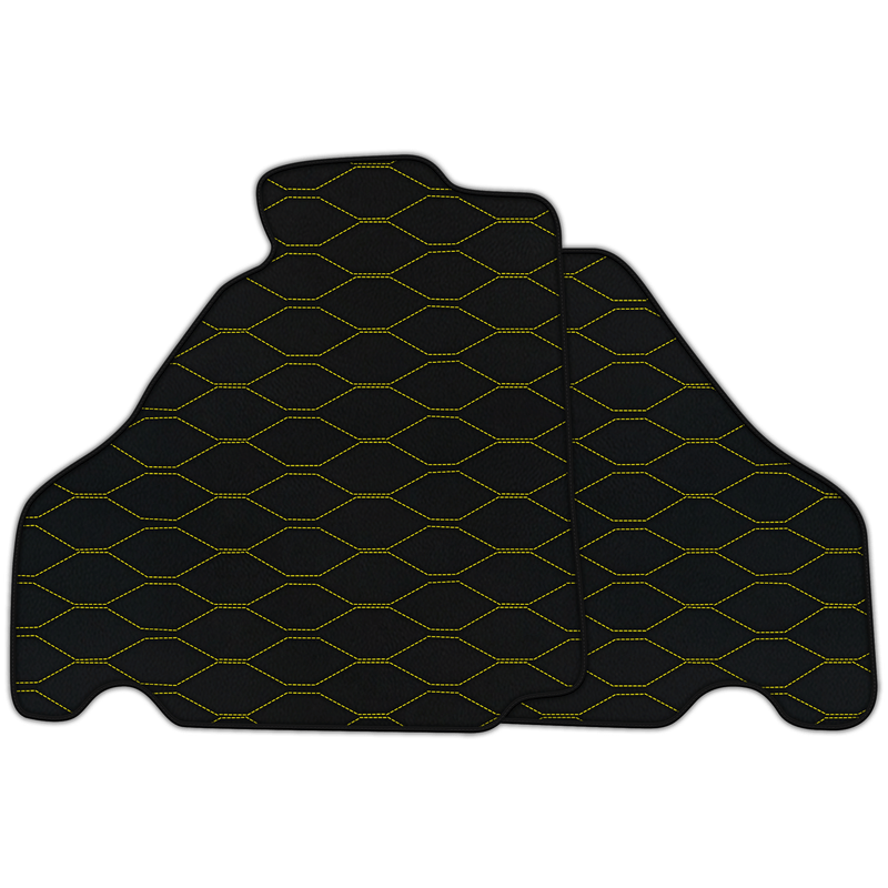 Customizable Leather Floor Mats with Viper Hex Pattern for Ferrari F430 (2004-2009)