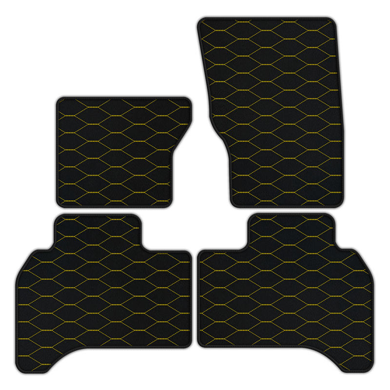 Customizable Leather Floor Mats with Viper Hex Pattern for Range Rover (2012-2022) 4-5 Seater