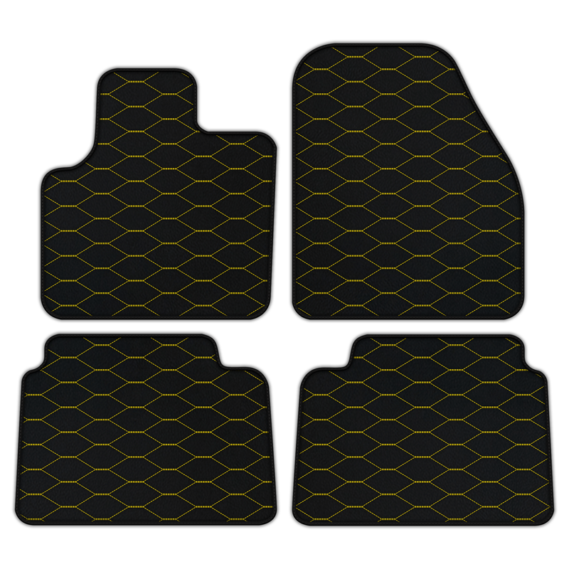 Customizable Leather Floor Mats with Viper Hex Pattern for Land Rover Discovery Sport (2019-2024)
