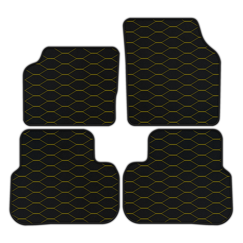 Customizable Leather Floor Mats with Viper Hex Pattern for Land Rover Discovery Sport (2015-2019)