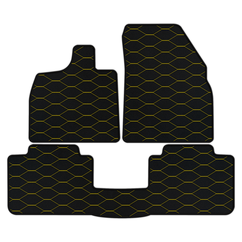 Customizable Leather Floor Mats with Viper Hex Pattern for Lotus Emeya (2024-2025)