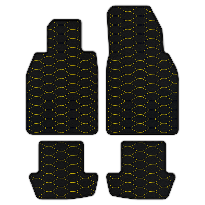 Customizable Leather Floor Mats with Viper Hex Pattern for Porsche 911 - 992 (2019-2026)