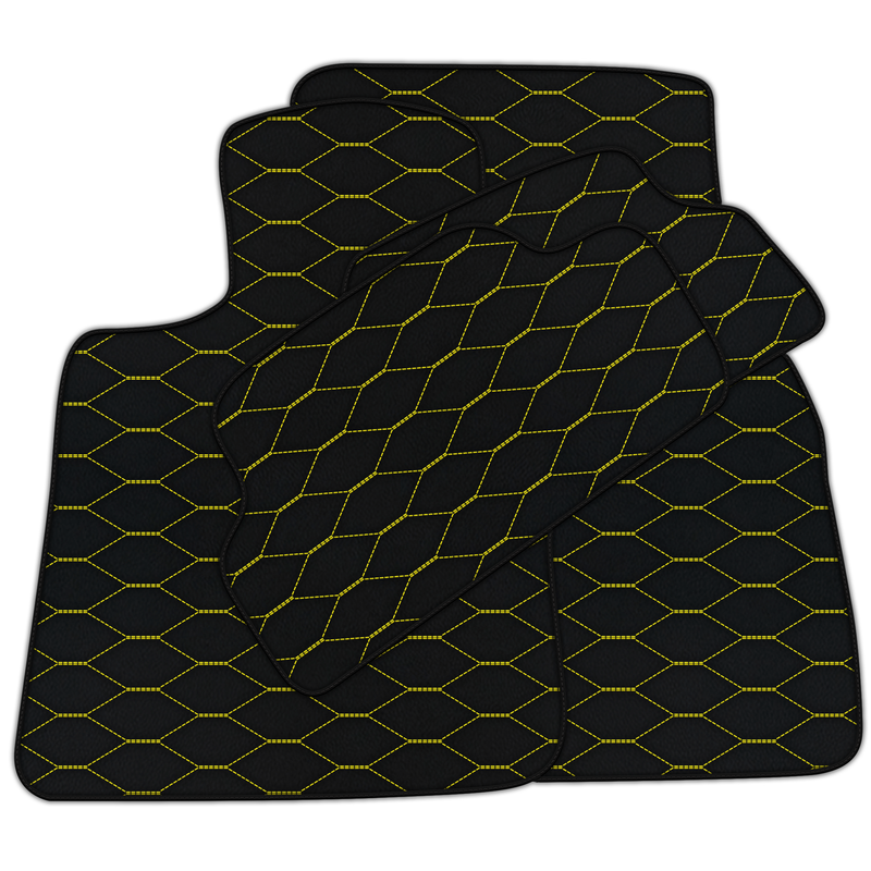 Customizable Leather Floor Mats with Viper Hex Pattern for Mini Cabrio F57 Convertible (2016-2023)