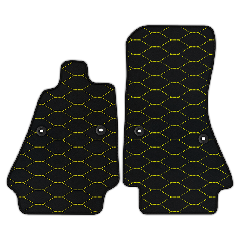 Customizable Leather Floor Mats with Viper Hex Pattern for Bugatti Chiron (2016-2022)