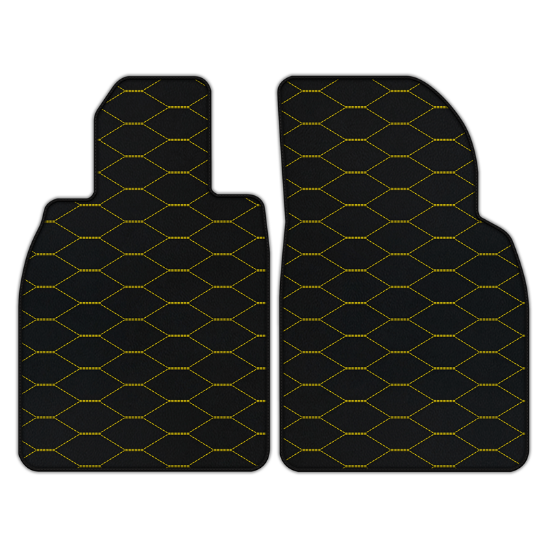 Customizable Leather Floor Mats with Viper Hex Pattern for Porsche 981 Cayman (2012–2016)