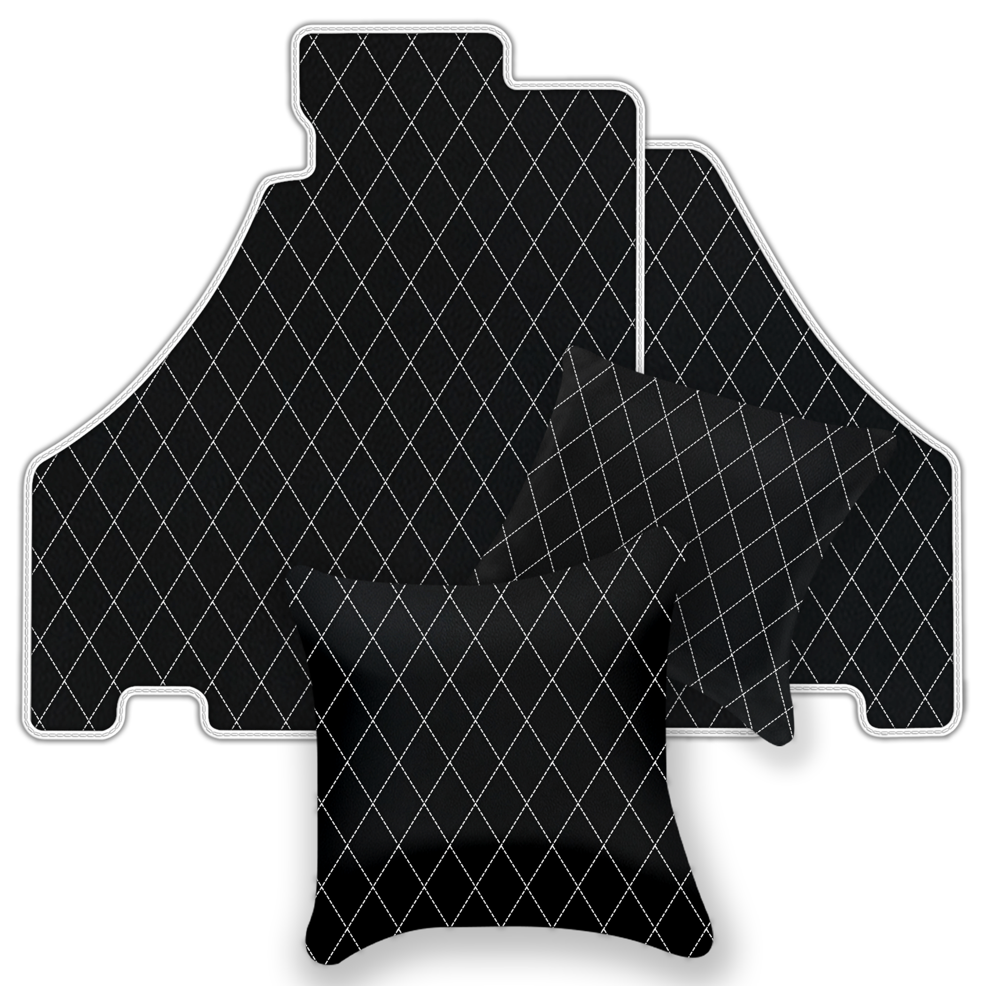 Black Floor Mats For Ferrari 360 Modena 1999-2005 With Red Alcantara Leather - AutoWin