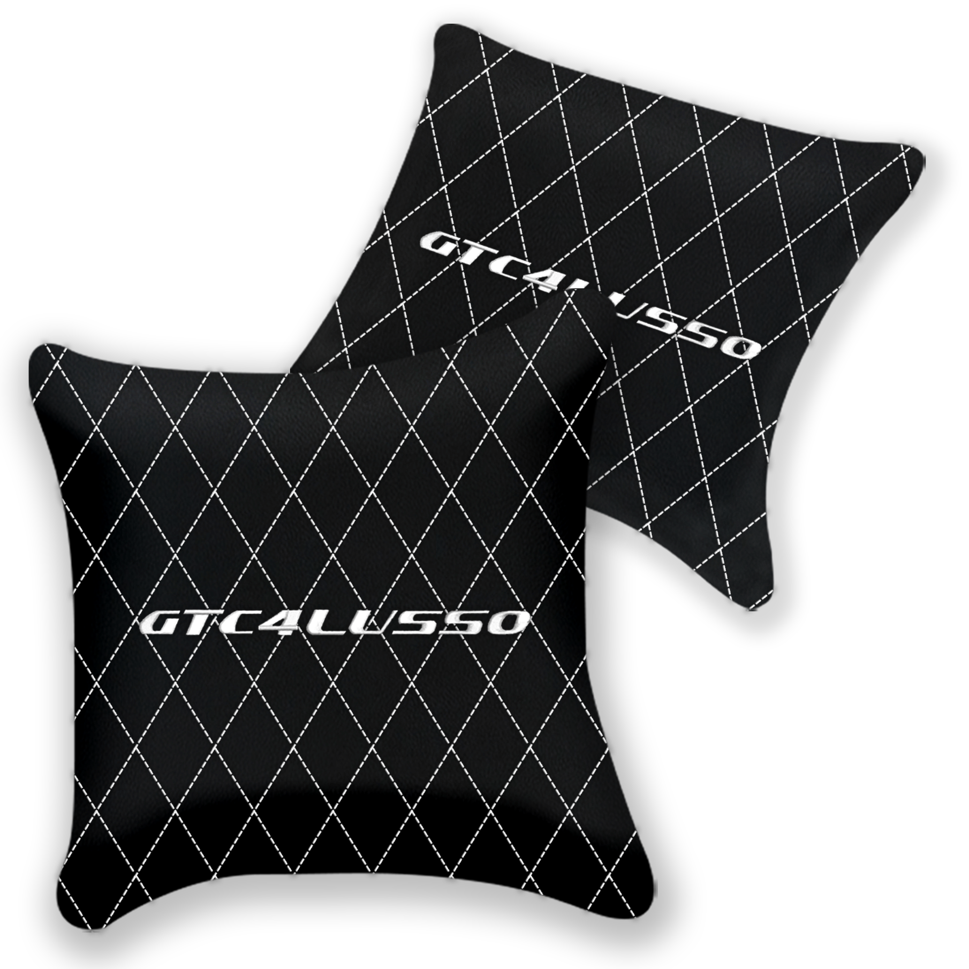 Custom Black Leather Pillows for Ferrari GTC4 Lusso - Set of 2