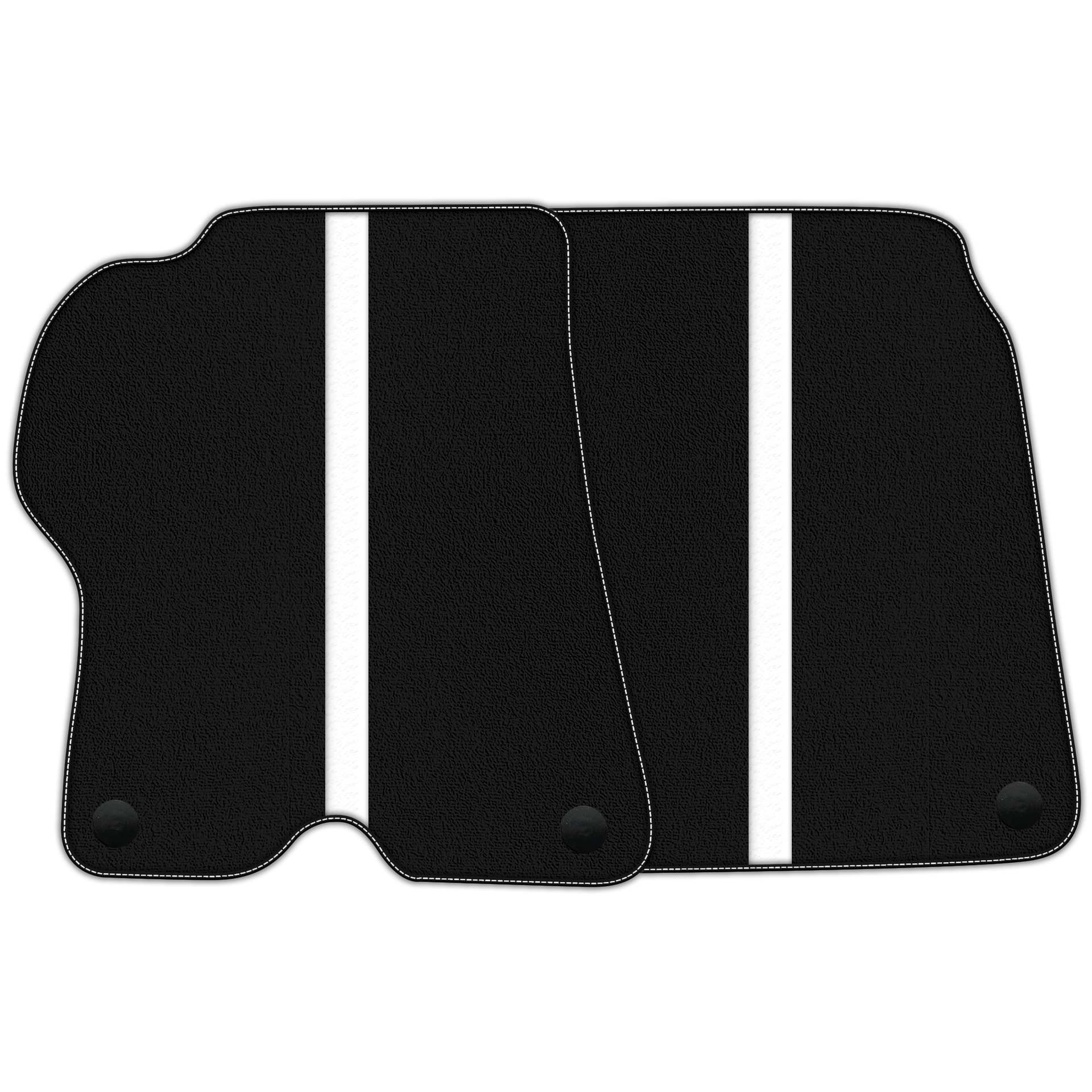 Custom Black Leather Line Floor Mats for Ferrari California 2008-2014