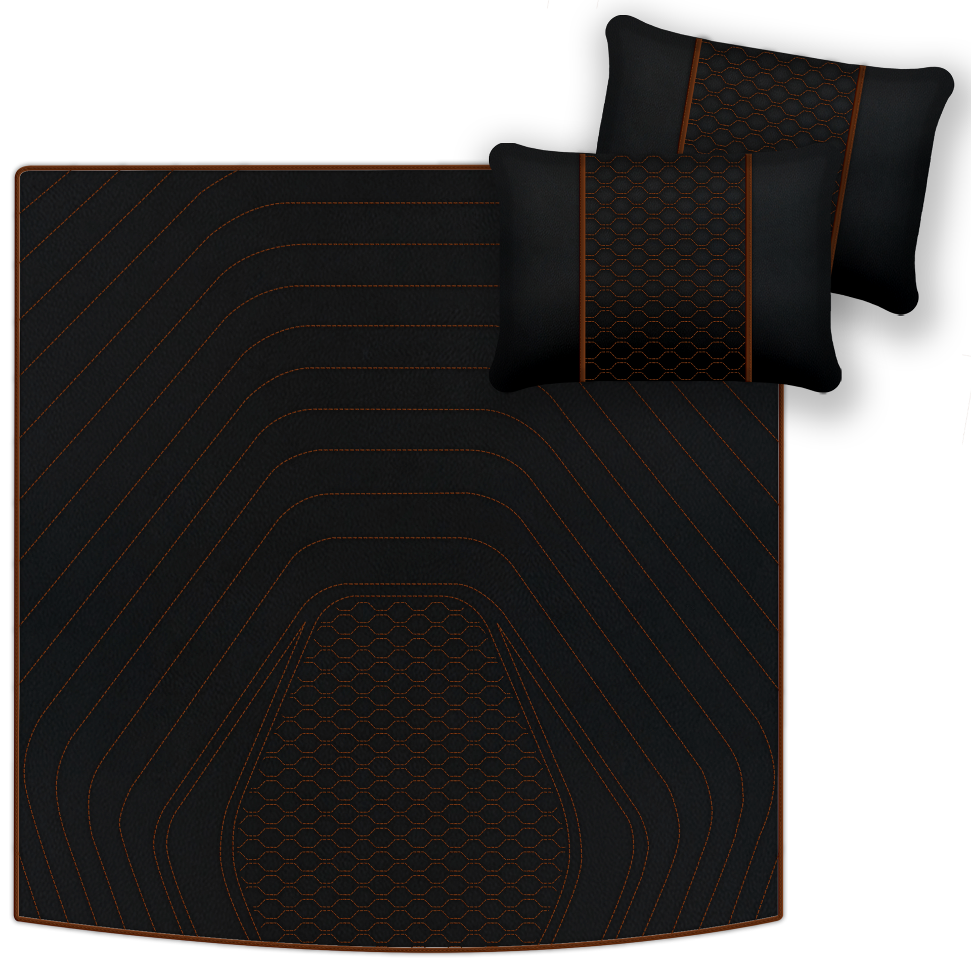 Premium Black Leather Floor Mats for Ferrari Mondial (1983-1993)